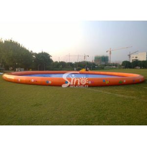 Kids N adults giant inflatable water park on land with big inflatable swimming