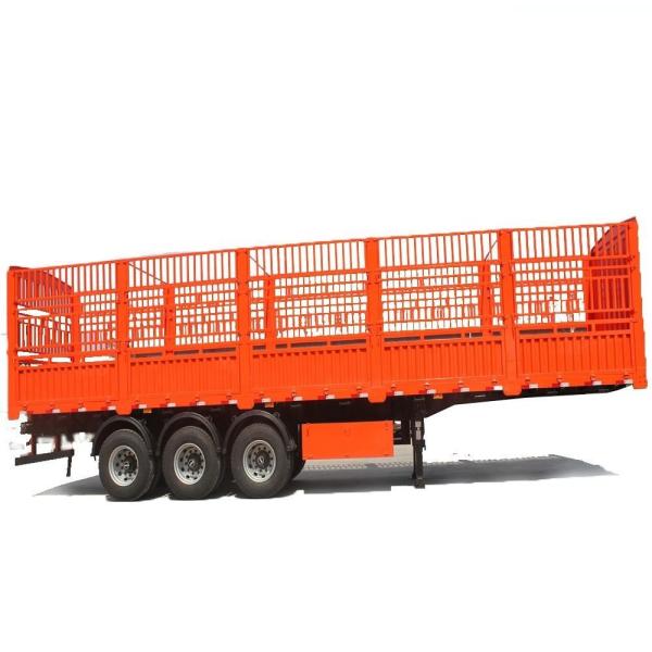 Quality 10pcs Leaf Spring 3-Axle Aotong Livestock Transport Semi Trailer for Cattle and Horses for sale