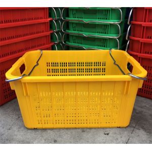 Plastic Moving Crate With Lid for Vegetable and Fruit in PP Blue Material