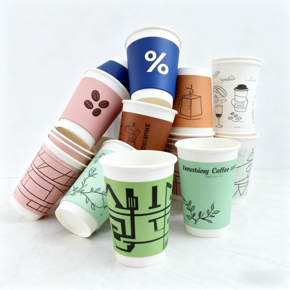 Buy cheap Factory Printing Coffee Cup 8oz 16oz Disposable Takeaway Coffee Paper Cups with Lid for Hot Drinks from wholesalers