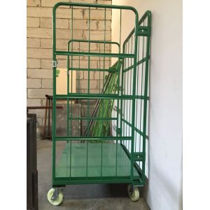 Buy cheap Metallic Folding Roll Cage Trolley Bright Electro Zinc Plated Finish from wholesalers