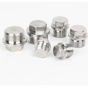Buy cheap 304/316 Plug 1/8 1/4 1/2 1 2' 3 4 Male BSP NPT Stainless Steel Round Hex Head Plug from wholesalers