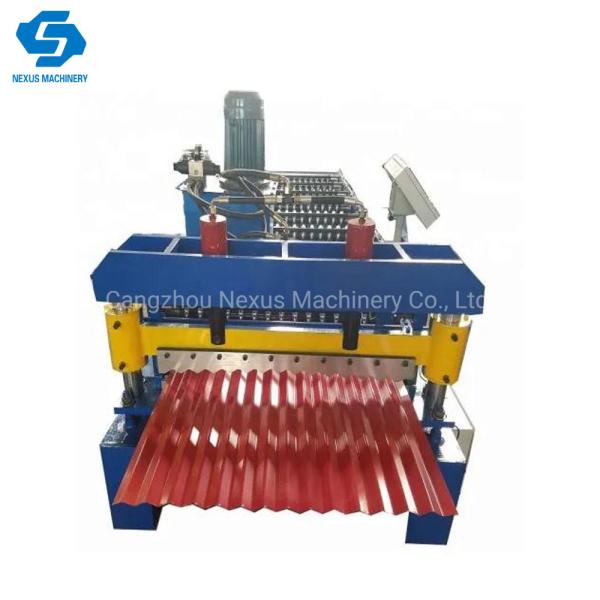 Buy cheap 5.5kw Corrugated Steel Roofing Panel Roll Forming Machine with Cr12 Cutting Mould from wholesalers