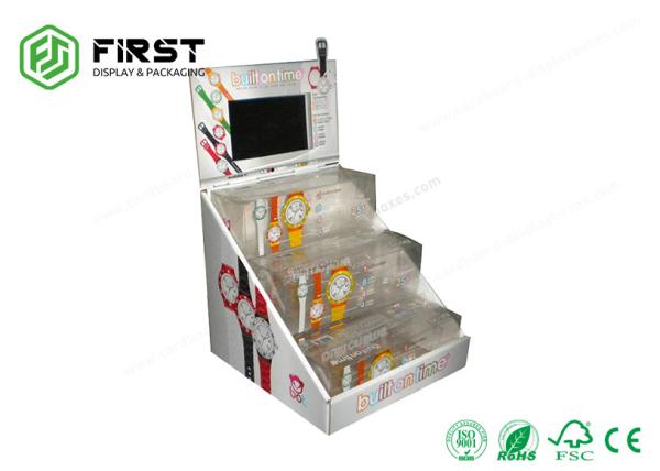 Quality Customized Printing Cardboard Counter Display Boxes , Light Weight Cardboard Table Display Stands for sale