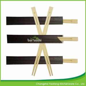 Buy cheap Restaurant 24cm Sushi Roll Chopsticks Twins Bamboo Open Paper Packing from wholesalers