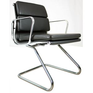 Buy cheap Luxury Executive Leather Office Chair Without Wheels Swivel Mechanism from wholesalers