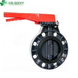 Blue and Red Plastic Handle PVC Butterfly Valve for Irrigation Field Manual