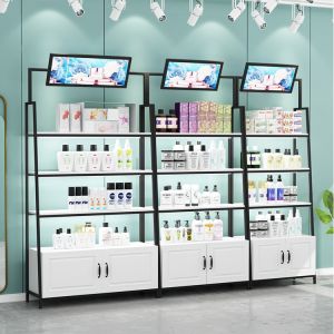 Buy cheap Medical Cosmetic Display Rack Stand Display Wall Cabinet Gold product