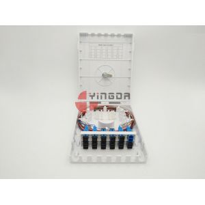Optical Terminal Box OTB White ABS Plastic Indoor Wall Mount 24 Fibers