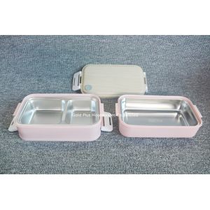 Buy cheap Two Compartment Plastic Bento Boxes With Locked Handle 2layer from wholesalers
