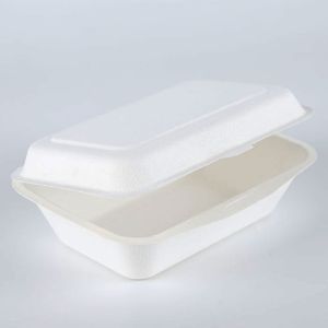 Buy cheap Popular Biodegradable Sugarcane Clamshell Lunch Bagasse Burger Box from wholesalers