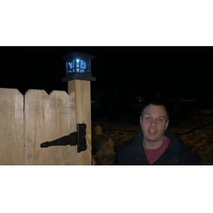 Solar Powered Fence Post Cap Lights Waterproof Square Solar Powered Deck Post