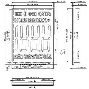 Customized Negative Transmissive VA LCD Panel For Meter Display