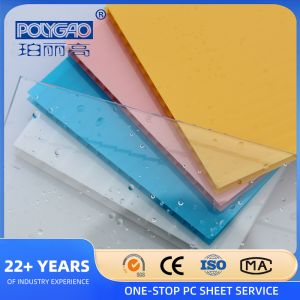 4mm 6mm 8mm Polycarbonate Solid Sheet PC Solid Sheet with 50 Micron UV Coating