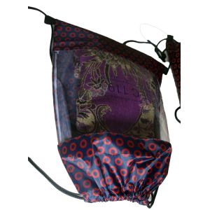 Buy cheap 100% polyester full printing transparent see through window string drawing bag from wholesalers