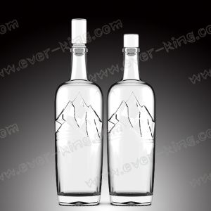Buy cheap ODM Transparent 750ml Glass Liquor Bottles With Glass Top from wholesalers
