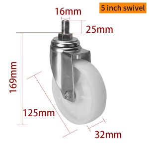 Buy cheap EDL Medium Duty 5inch 150kg Threaded TPA Caster by Swivel and Brake type 505S-26 from wholesalers