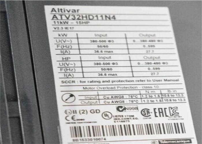 Buy cheap ATV32HD11N4 Schneider variable speed drive ATV32 11 kw 400 V 3 phase from wholesalers