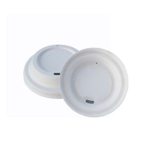 Buy cheap 8cm Biodegradable Sugarcane Pulp Coffee Cups With Lids from wholesalers