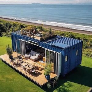 Detachable Container House With Steel Structure And Rock Wool Sandwich Panel For