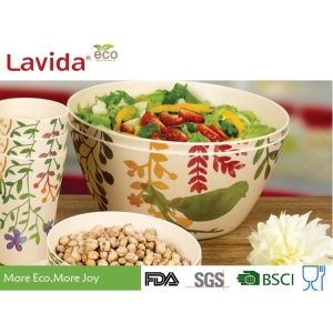 Buy cheap Non Fragile Large Bamboo Salad Bowl Biodegradable Dishwasher Safe Tasteless product