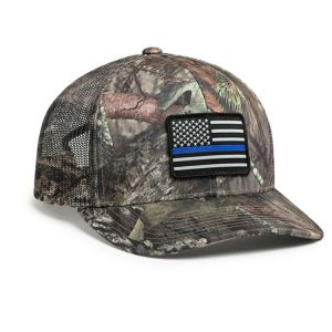 Buy cheap Plain Camo Trucker Hat Mesh Back with embroidery patch, Unisex Mesh Trucker Cap from wholesalers