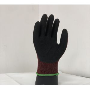 Buy cheap 15 Gauge Utility Firm Grip Mining Black Nitrile Gloves from wholesalers