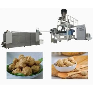 English Version Soybean Protein Line / Soya Chunks Making Machine AutoCAD Format