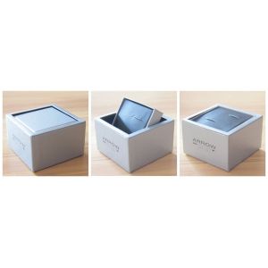 Buy cheap Grey pearl Paper Rotating Cufflink Boxes from wholesalers