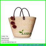 Buy cheap LUDA 2016 summer straw handbags pom poms deco wheat straw beach bag from wholesalers