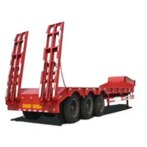 Buy cheap SINOTRUK HOWO 20 40FT 3Axle 50Ton Heavy Flat Bed Semi Trailer Adopt High product