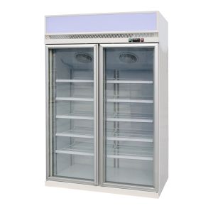 Buy cheap Electric Upright Glass Door Freezer R290 With Vertical LED from wholesalers