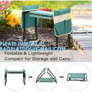 Garden Kneeler And Seat With Tool Pouch, Portable Folding Garden Stool, Heavy