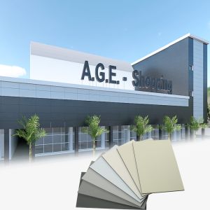 China Megabond PVDF Aluminum Panel with E1 Formaldehyde Emission and ≥HB Surface Hardness on sale