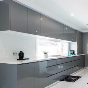 China Custom Modular Modern Design Stainless Steel Home Furniture Kitchen Cabinet on sale