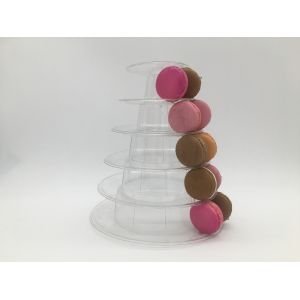 Buy cheap 6 Tier White 1mm Plastic Macaron Packaging Macaron Wedding Display from wholesalers