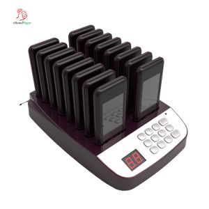 Buy cheap 2019 hot sale restaurant 16 call guest paging queuing system coaster pagers with transmitter from wholesalers