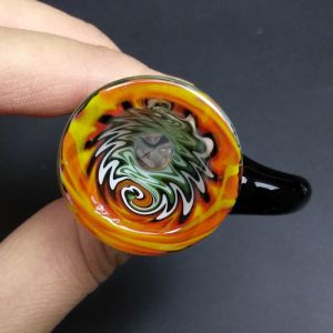 Buy cheap Heady Colored Glass Smoking Water Pipe Bowl With Handle Beautiful Slide from wholesalers