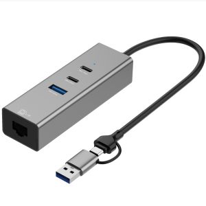 Buy cheap New 4 IN 1 Dual Port USB A & C 2.5G Ethernet Adapter With 2Ports USB C And USB A HUB product