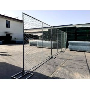 6x10ft Removable Silvery White Chain Link Temporary Fence
