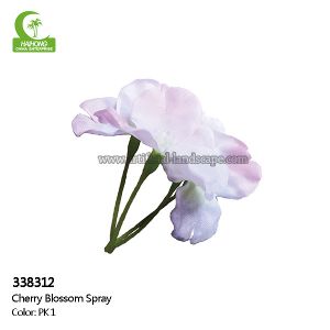 Plastic Stem Real Touch Artificial Flowers , Cherry Blossom Artificial Flowers
