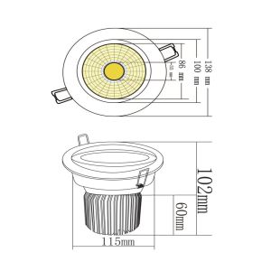 20W COB LED Downlight