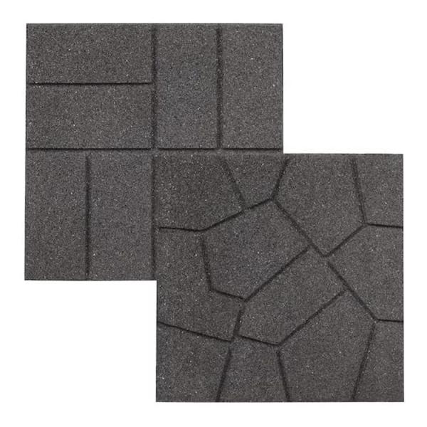 Buy cheap Gray Color And 8 Tiles Rubber Dual Sided Rubber Paver Tile-16" X 16" X 3/4" Inch from wholesalers