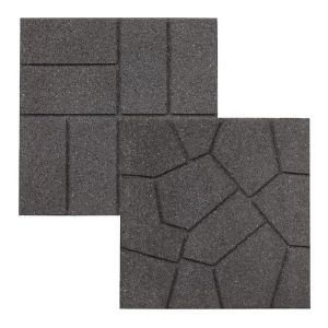 Buy cheap Gray Color And 8 Tiles Rubber Dual Sided Rubber Paver Tile-16" X 16" X 3/4" Inch from wholesalers