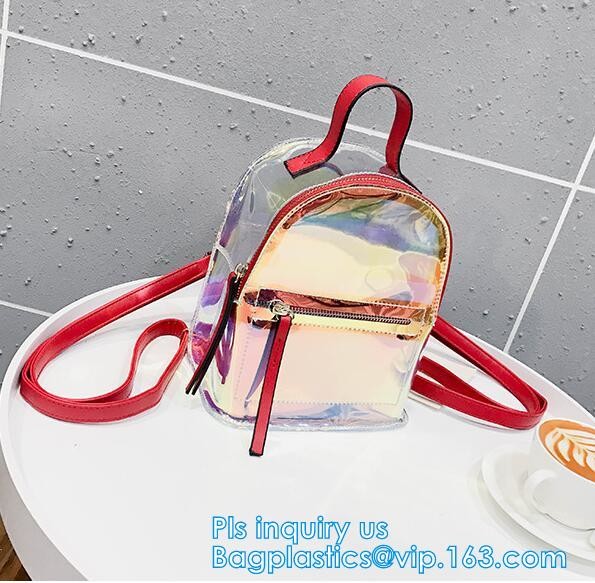 Promotion school waterproof pvc clear backpack for kids, transparent clear pvc backpack, Shoulder Straps Backpack PVC To