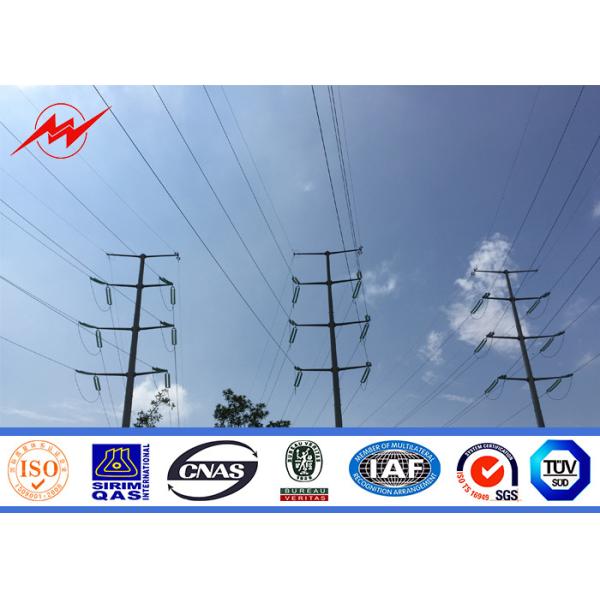 Quality Taper Galvanized Steel Monopole Transmission Tower Small Floor Area for sale