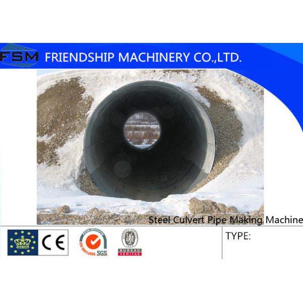 Storm Sewage Culvert Pipe Making Machine Half Cycle Galvanised Corrugated Steel