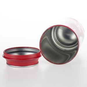 Fancy Cylinder Round Coin Bank Tin Artwork Full Color CMYK Printed For Promotion