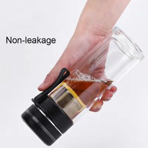 Buy cheap 300ml Reusable Borosilicate Bulk Glass Bottles With Tea Infuser from wholesalers