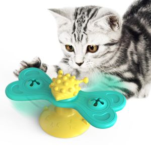 Buy cheap TPR Pet Interactive Kitten Toys Spinning Windmill Cat Toy from wholesalers